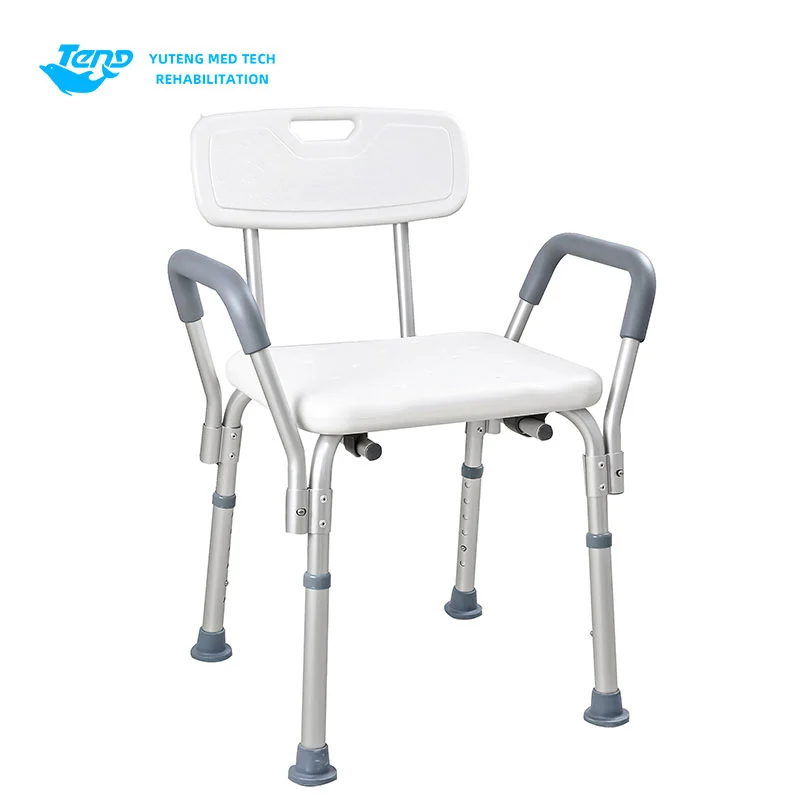 Ghế tắm bằng nhôm với tay vịn